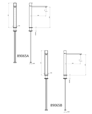 Mitigeur haut lavabo Borgia - Frattini