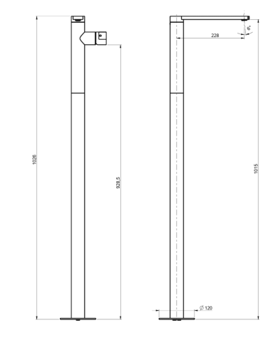 Mitigeur lavabo au sol Borgia - Frattini