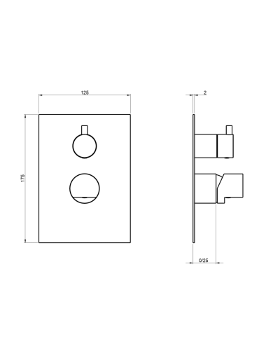 Monocommande encastré 2 voie Borgia - Frattini