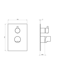 Monocommande encastré 2 voie Borgia - Frattini