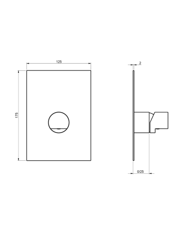 Monocommande encastré 1/2 voie Borgia - Frattini
