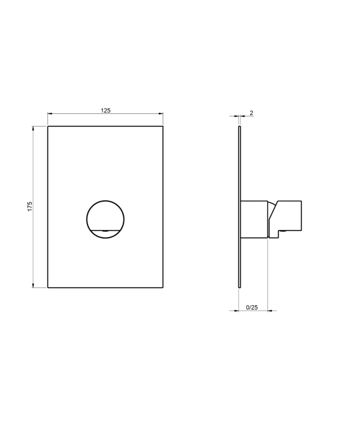 Monocommande encastré 1/2 voie Borgia - Frattini