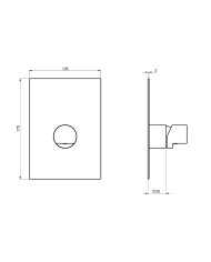 Monocommande encastré 1/2 voie Borgia - Frattini
