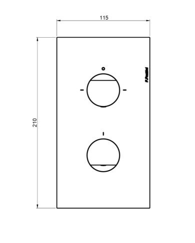 Kit mitigeur encastré 2/3 voies Borgia - Frattini