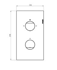 Kit mitigeur encastré 2/3 voies Borgia - Frattini