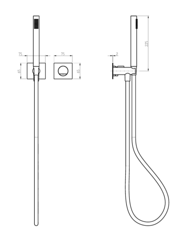 Kit mitigeur monocommande et douchette Borgia - Frattini