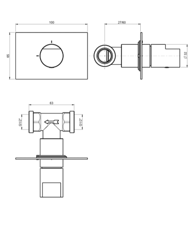 Robinet d'arrêt 2 pièces Borgia - Frattini