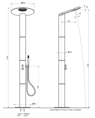Colonne de douche ciel de pluie et douchette Borgia - Frattini
