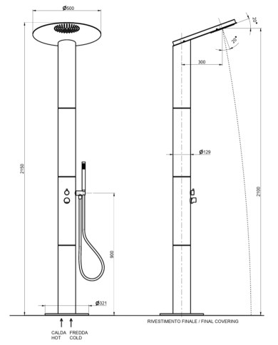 Mitigeur d'évier avec flexible Borgia - Frattini