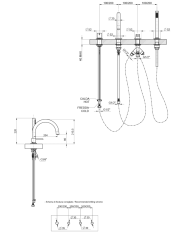 Mitigeur bain sur gorge bec Pepe XL - Frattini