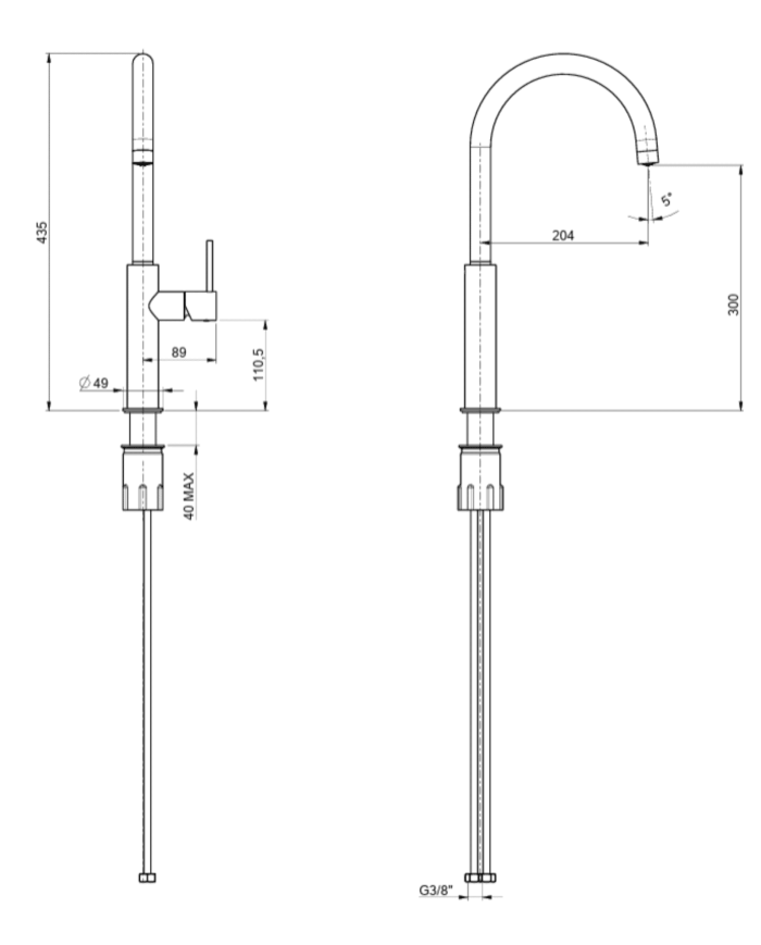 Mitigeur évier Pepe XL - Frattini