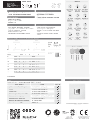 Receveur de douche Sillar effet ardoise – Doccia Group