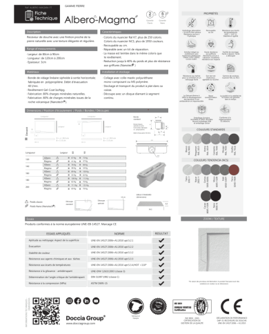 receveur douche vesubio | Doccia Nano-Coating®