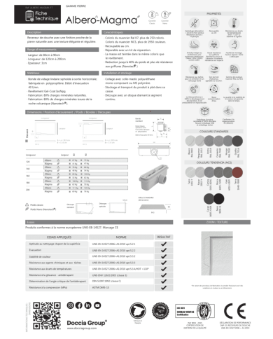 Receveur de douche Albero effet pierre – Doccia Group