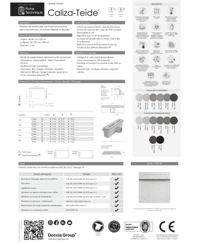 Receveur douche Teide effet pierre – Doccia Group