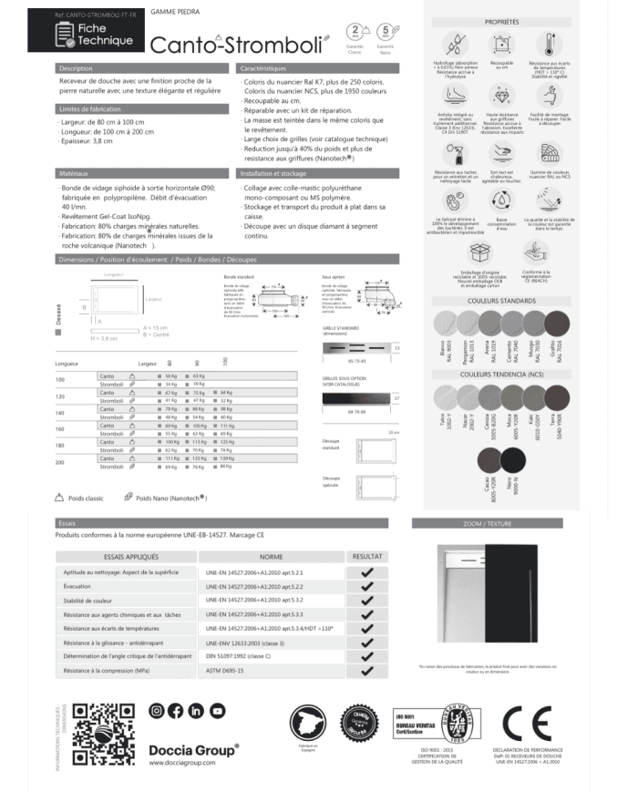 receveur douche canto doccia | Doccia Group