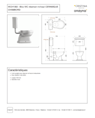 WC réservoir mi-haut Chambord - Ondyna