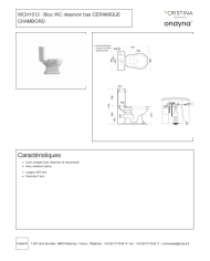 WC réservoir bas Chambord - Ondyna