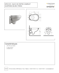 WC suspendu Chambord - Ondyna