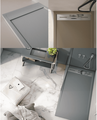 Receveur douche Stromboli effet pierre – Doccia Group