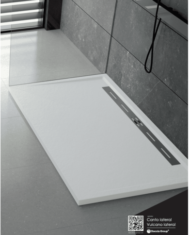 Receveur douche Vulcano Lateral effet pierre – Doccia Group