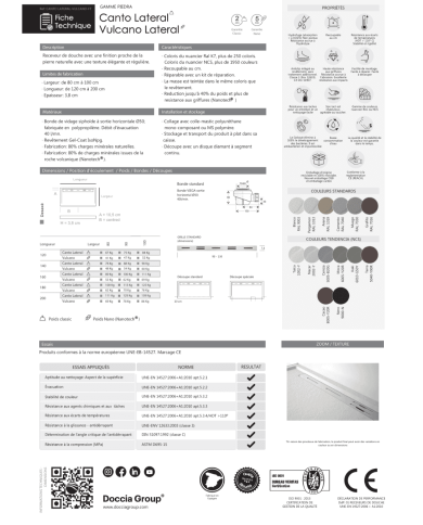 Receveur douche Canto Lateral effet pierre – Doccia Group