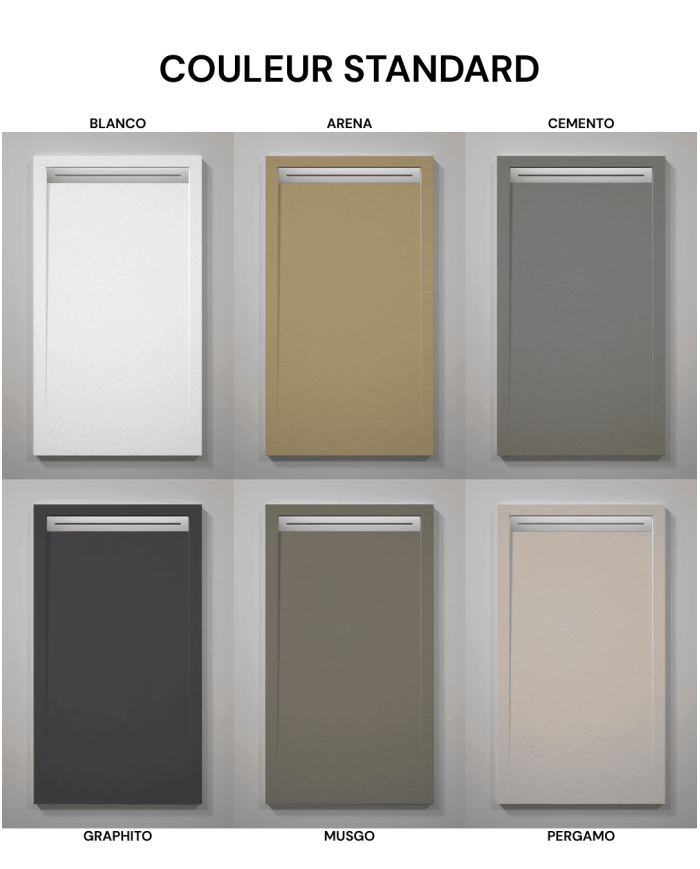 Receveur douche CUARZO effet ardoise - Doccia Group