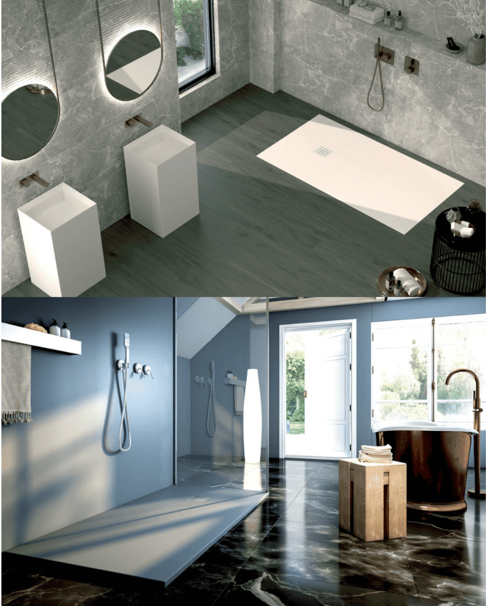 Receveur douche BASALTO effet ardoise - Doccia Group