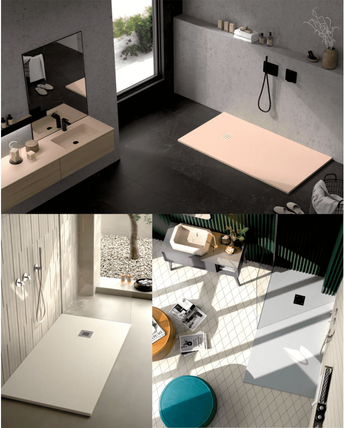 Receveur douche BASALTO effet ardoise - Doccia Group