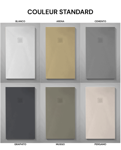 Receveur douche BASALTO effet ardoise - Doccia Group