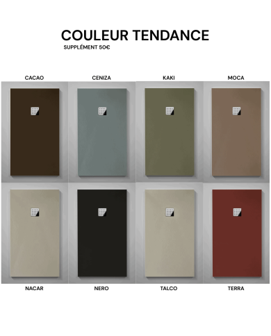 Receveur douche BASALTO effet ardoise - Doccia Group