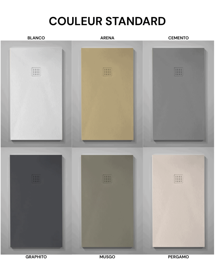 Receveur douche LIPARI effet ardoise - Doccia Group