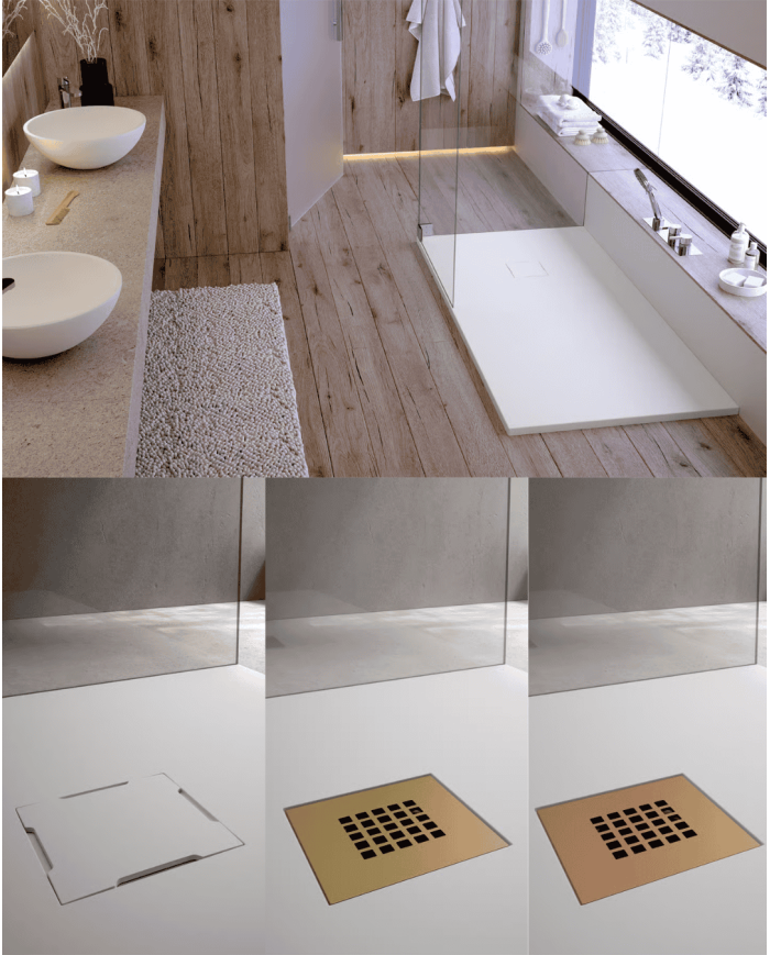 Receveur douche SEDA effet lisse - Doccia group