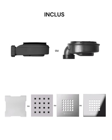 Receveur douche MILOS effet lisse - Doccia group