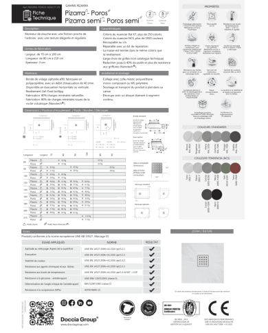 Receveur douche POROS - Doccia group
