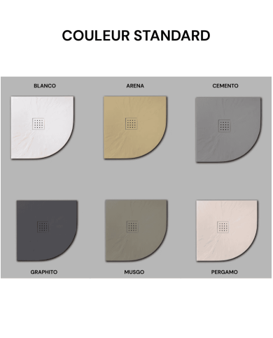 Receveur douche PIZARRA SEMI d'angle - Doccia group