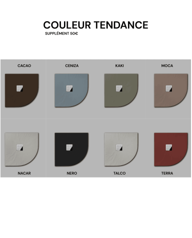 Receveur douche PIZARRA SEMI d'angle - Doccia group