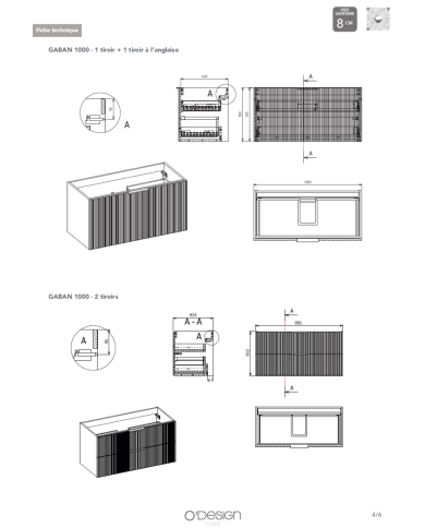 meuble vasque gaban odesign | 3 tailles & finitions