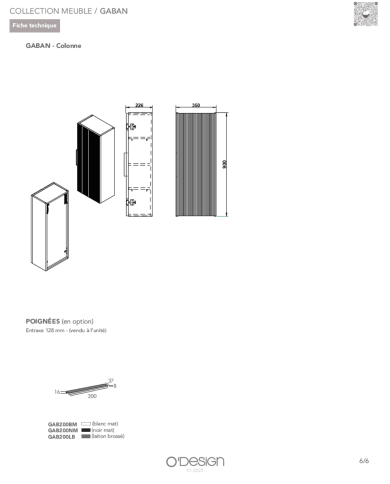 meuble vasque gaban odesign | 3 tailles & finitions