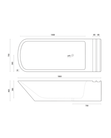 Baignoire Simi Black - Bathco