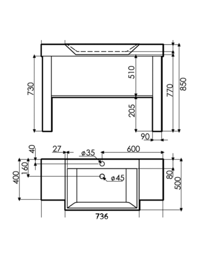 Meuble lavabo Oco - Bathco