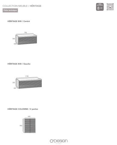 Meubles / Colonne Héritage 800/1200 - Odesign
