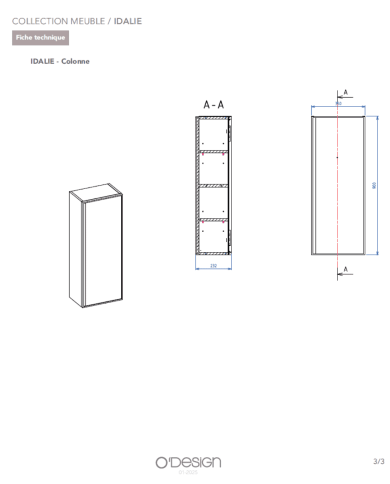 meuble vasque gaban odesign | 3 tailles & finitions