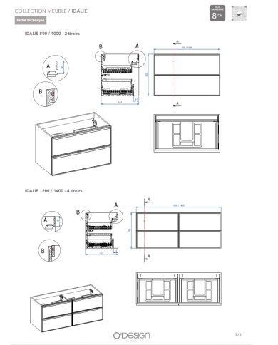 meuble vasque gaban odesign | 3 tailles & finitions
