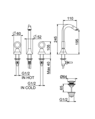 Mitigeur lavabo encastré Opera - Webert