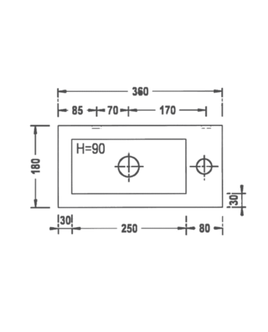 Lave-mains Recto 36 CR - Benesan