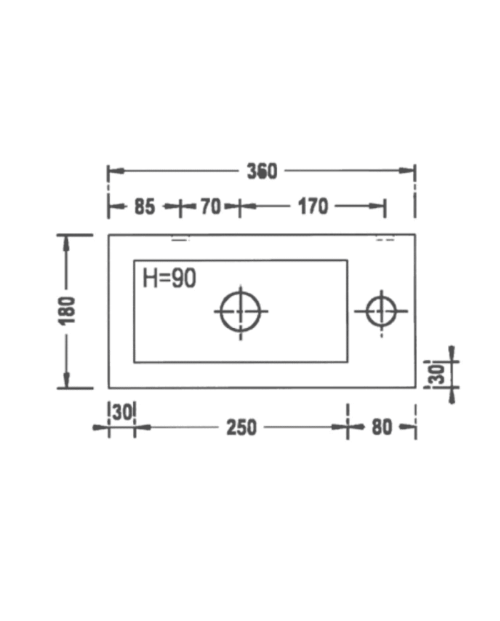 Lave-mains Recto 36 CR - Benesan