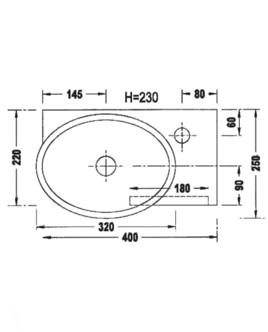 Lave-mains Oval 40 BS - Benesan