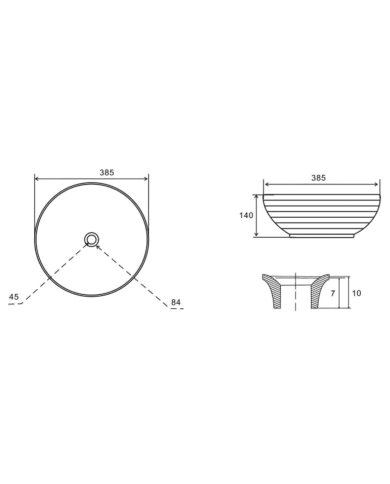 Lavabo Cleo L Noir - Uptrend
