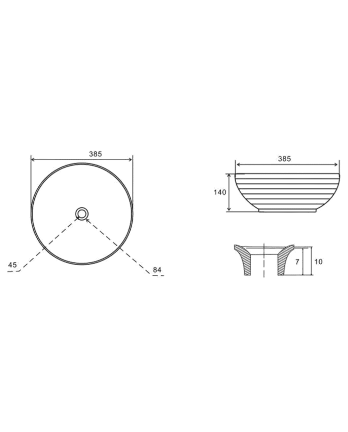 Lavabo Cleo L Noir - Uptrend